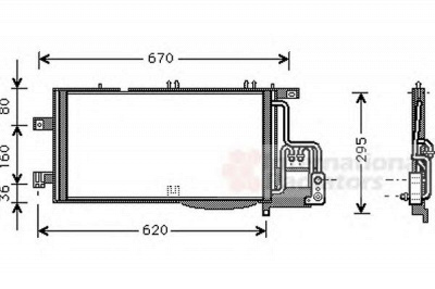 VAN WEZEL 37005370 -  Конденсатор, кондиционер